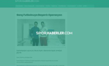 Genç Futbolcuya Başarılı Operasyon – Dr.Ahmet Doğan